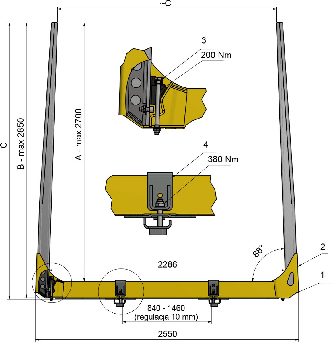 Коники TRAILIS ALU ZASS-8